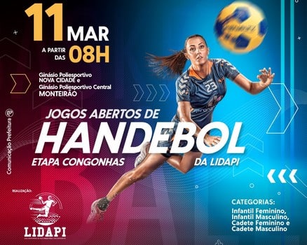 Fim de semana será de jogos abertos de handebol em Congonhas