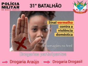 Sinal vermelho contra a violência doméstica