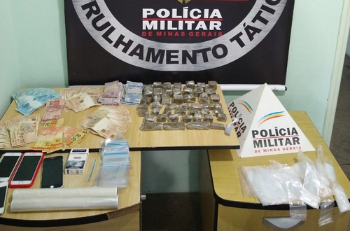 PM apreende quase 50 tabletes de maconha e prende suspeito de tráfico