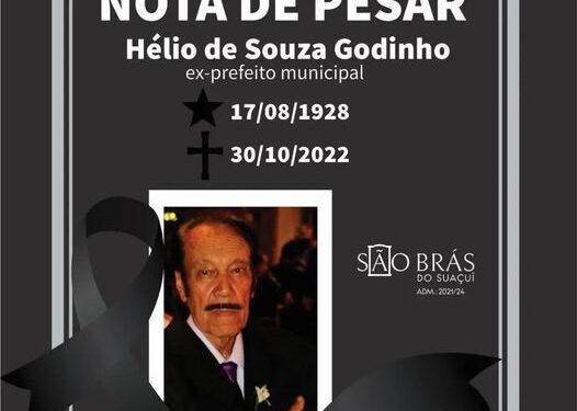 Morre ex-prefeito de São Brás do Suaçuí
