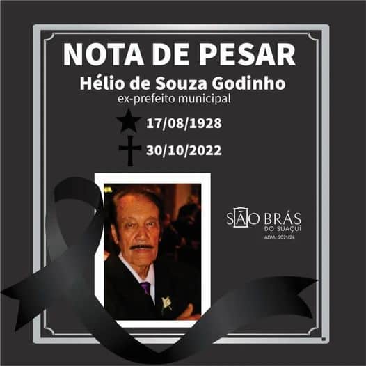 Morre ex-prefeito de São Brás do Suaçuí