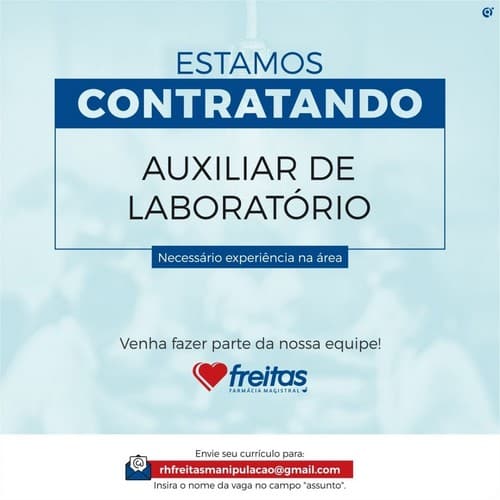 Vaga de emprego na Freitas Manipulação