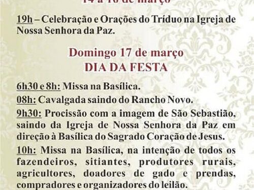 Basílica em Lafaiete celebra São Sebastião