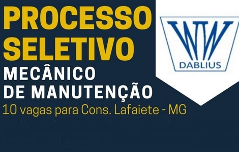 Vaga de emprego para mecânico de manutenção