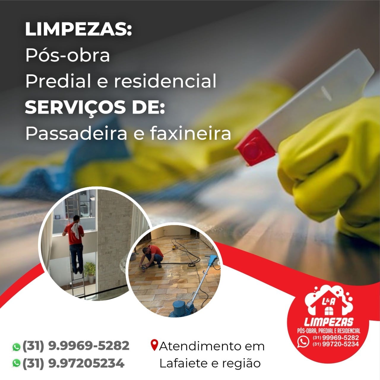 L & A – Limpeza pós-obra, faxineira e passadeira