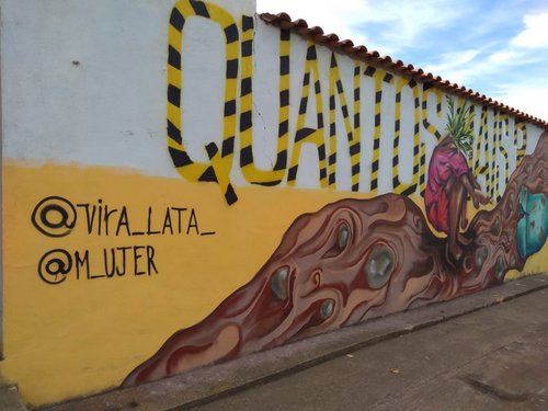 Moradores do Pequeri usam arte do grafite para denunciar crimes ambientais