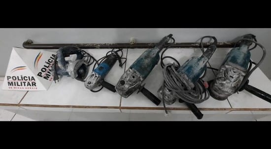 PM recupera máquinas roubadas de marmoraria e prende suspeito