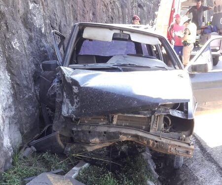 Motorista com suspeita de embriaguez sofre acidente na BR 265