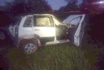 Idosos morrem em capotamento de veículo