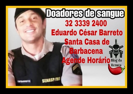 PM acidentado precisa de doadores de sangue