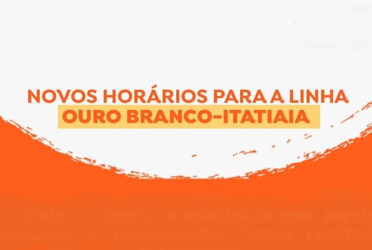 Novos horários de ônibus para a linha Ouro Branco-Itatiaia