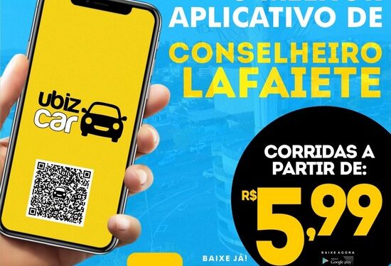 Em franca expansão, aplicativo de transporte UBIZ CAR chega a Lafaiete