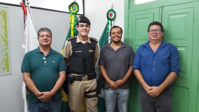 Prefeito recebe novo comandante da 61ª Cia.PM de Lafaiete