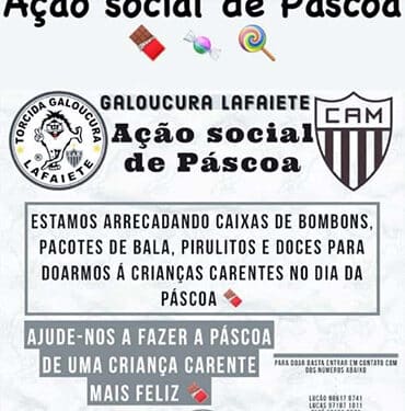 Galoucura Lafaiete promove ação social de Páscoa