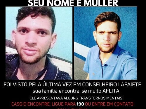 Família busca por homem desaparecido e em surto psicótico