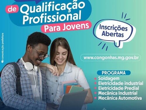 Prefeitura de Congonhas abre inscrições para cursos profissionalizantes para jovens