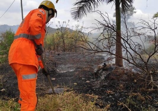 Incêndio atinge entorno de área de preservação ambiental