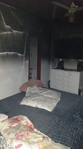 Apartamento pega fogo em São João del-Rei