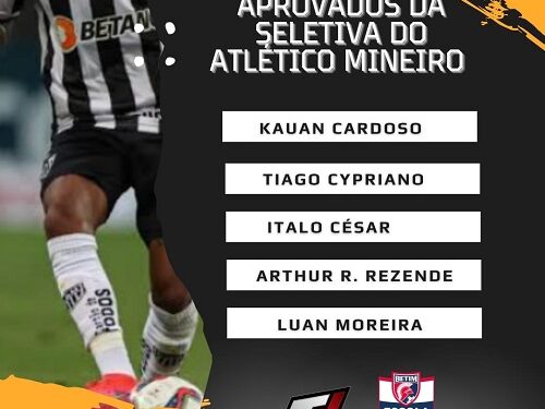 Divulgados os aprovados na seletiva do Atlético em Lafaiete