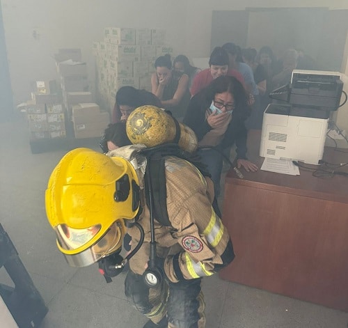Bombeiros realizam simulado no Hospital Regional de Barbacena