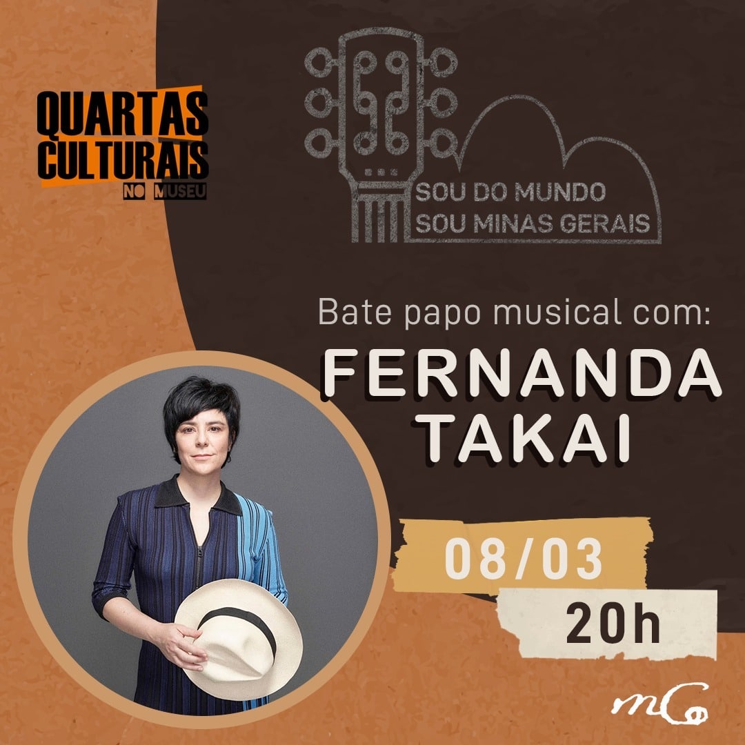 Fernanda Takai abre temporada 2023 de bate-papo musical no Museu de Congonhas