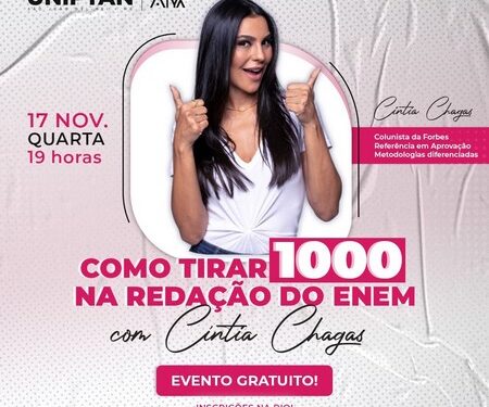UNIPTAN  promove palestra gratuita “Como Tirar 1000 na Redação do Enem”