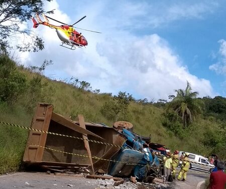 Acidente grave na MG 129 faz uma vítima fatal
