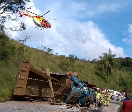 Acidente grave na MG 129 faz uma vítima fatal