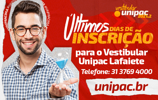 Prazo para inscrições do Vestibular Unipac Lafaiete entra na reta final