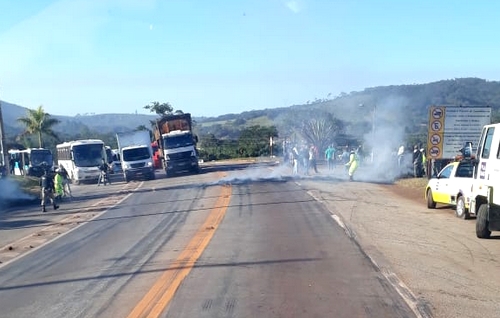 BR 040 é liberada em Congonhas após manifestação