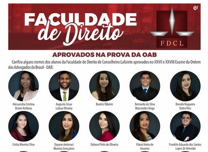 Alunos da FDCL aprovados na prova da OAB