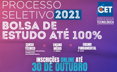 CET Congonhas abre processo seletivo de bolsas de estudo