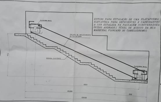 Plataforma elevatória vai melhorar acessibilidade no túnel em Lafaiete