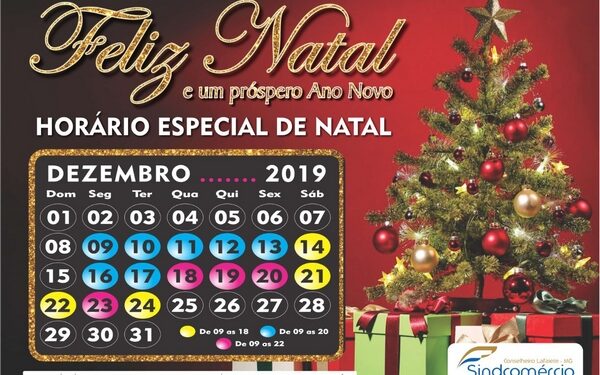 Começa nesta segunda-feira horário especial do comércio para o Natal