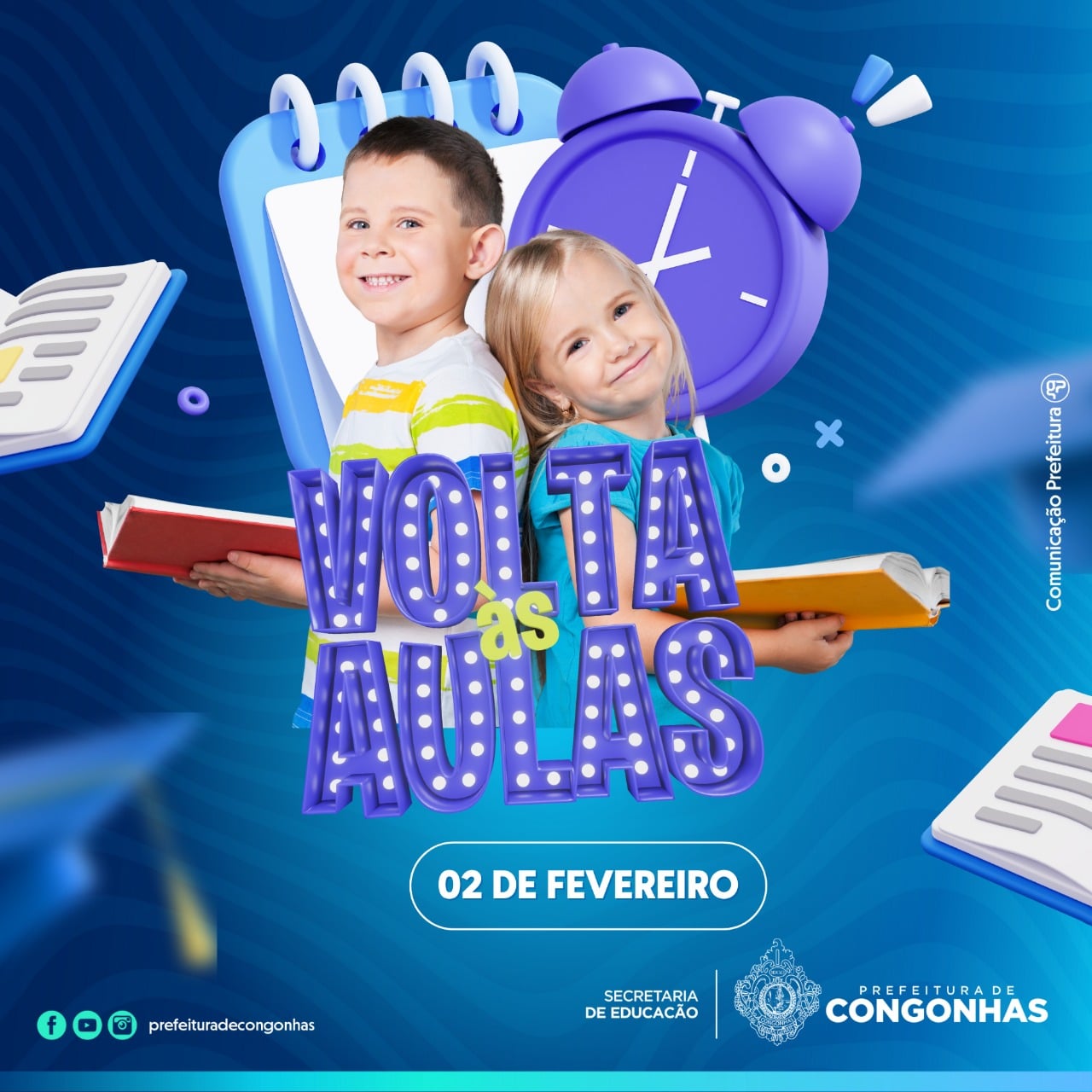 Aulas retornam dia 02 em Congonhas com rede municipal preparada para receber alunos