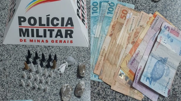 Droga é localizada na Praça Barão de Queluz em Lafaiete