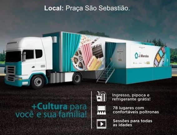Projeto traz cinema gratuitamente na praça São Sebastião em Lafaiete