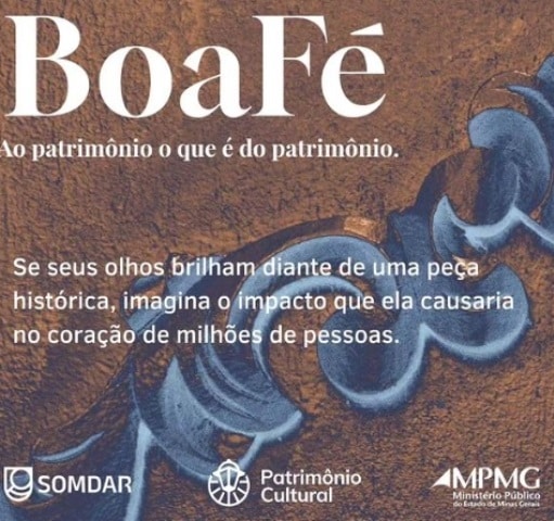 Boa fé: MPMG lança campanha para estimular a devolução de bens culturais