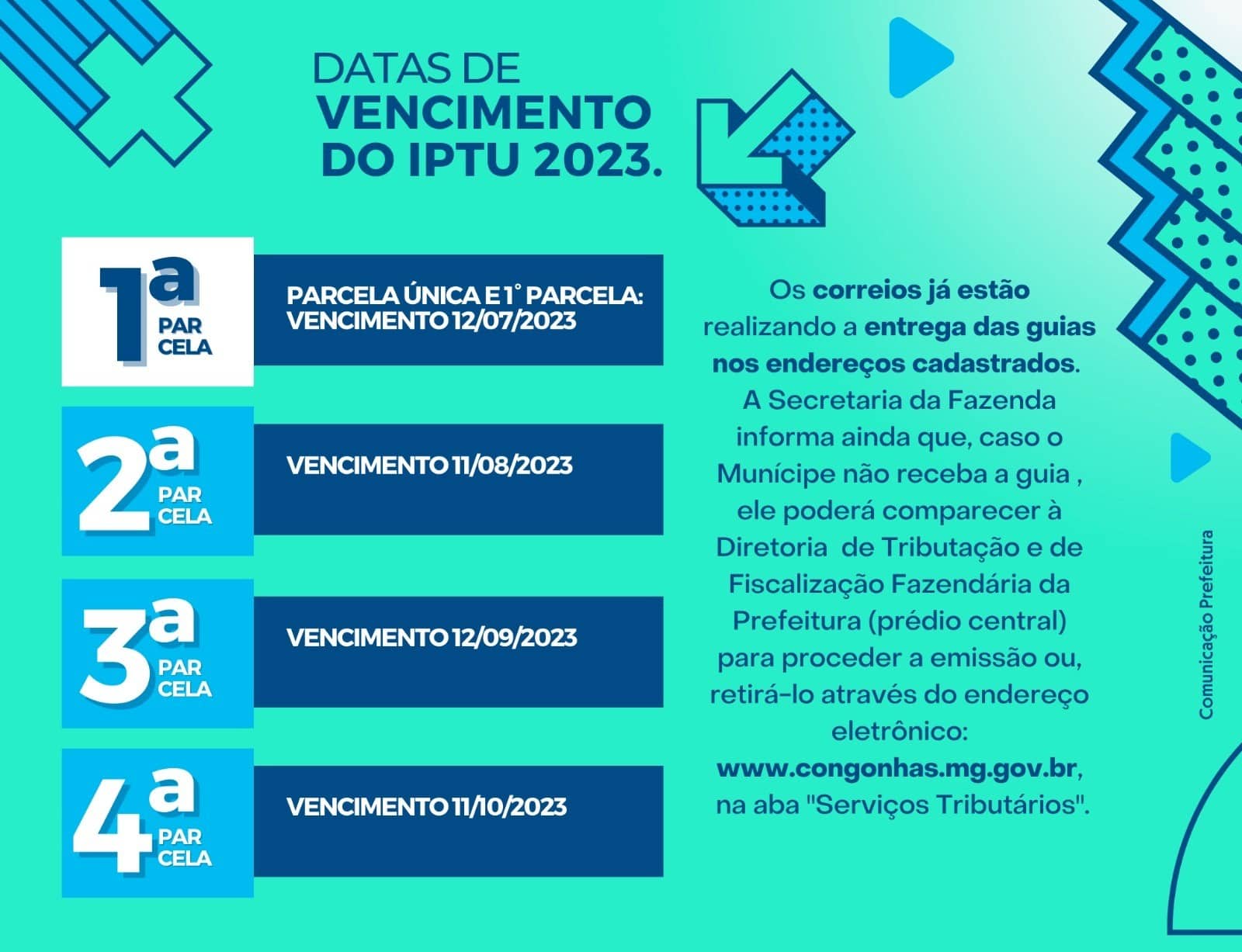Congonhas prorroga pagamento de IPTU