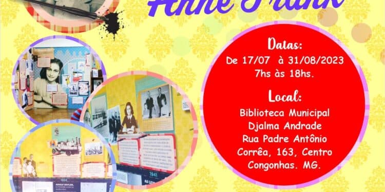 Congonhas recebe exposição sobre Anne Frank