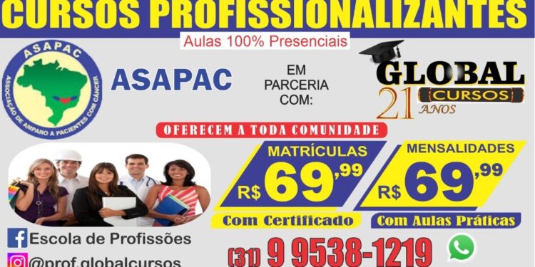 Global Cursos abre matrículas para cursos profissionalizantes em Lafaiete