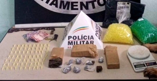 PM apreende droga e prende suspeitos de tráfico em Lafaiete