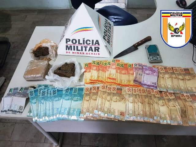 Homem é preso com droga e quase 3 mil reais