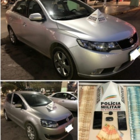 PM intercepta carros clonados em Lafaiete e prende suspeitos