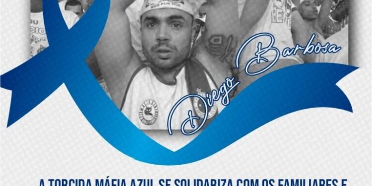 Máfia Azul lamenta morte do jornalista cruzeirense Diego Barbosa