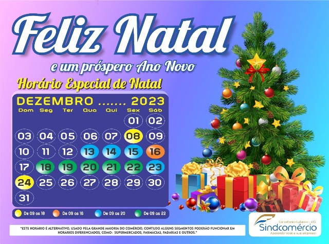 Definido horário do comércio em Lafaiete para o Natal