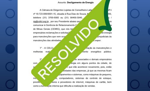 CEMIG adia interrupção de energia que prejudicaria comerciantes