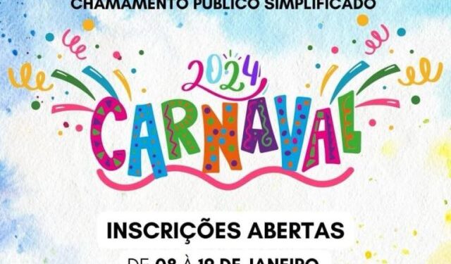 Publicado chamamento para realização de eventos carnavalescos em Lafaiete