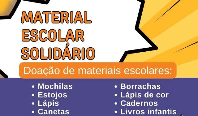 Campanha solidária arrecada materiais escolares em Lafaiete