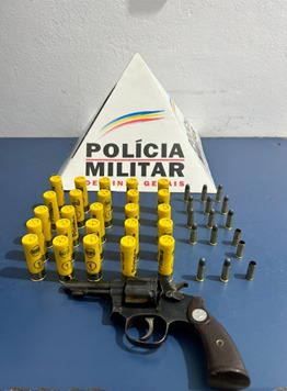 Homem é preso por porte ilegal de arma e munições
